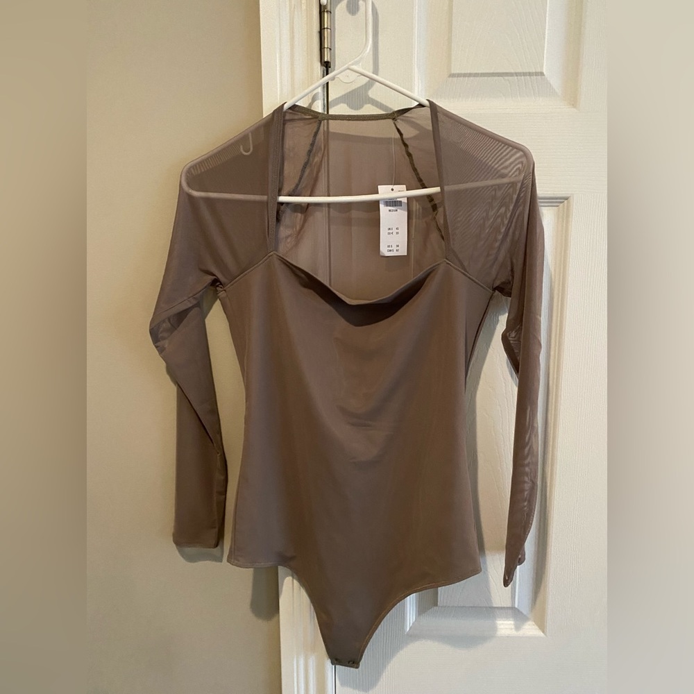 Taupe bodysuit NWT